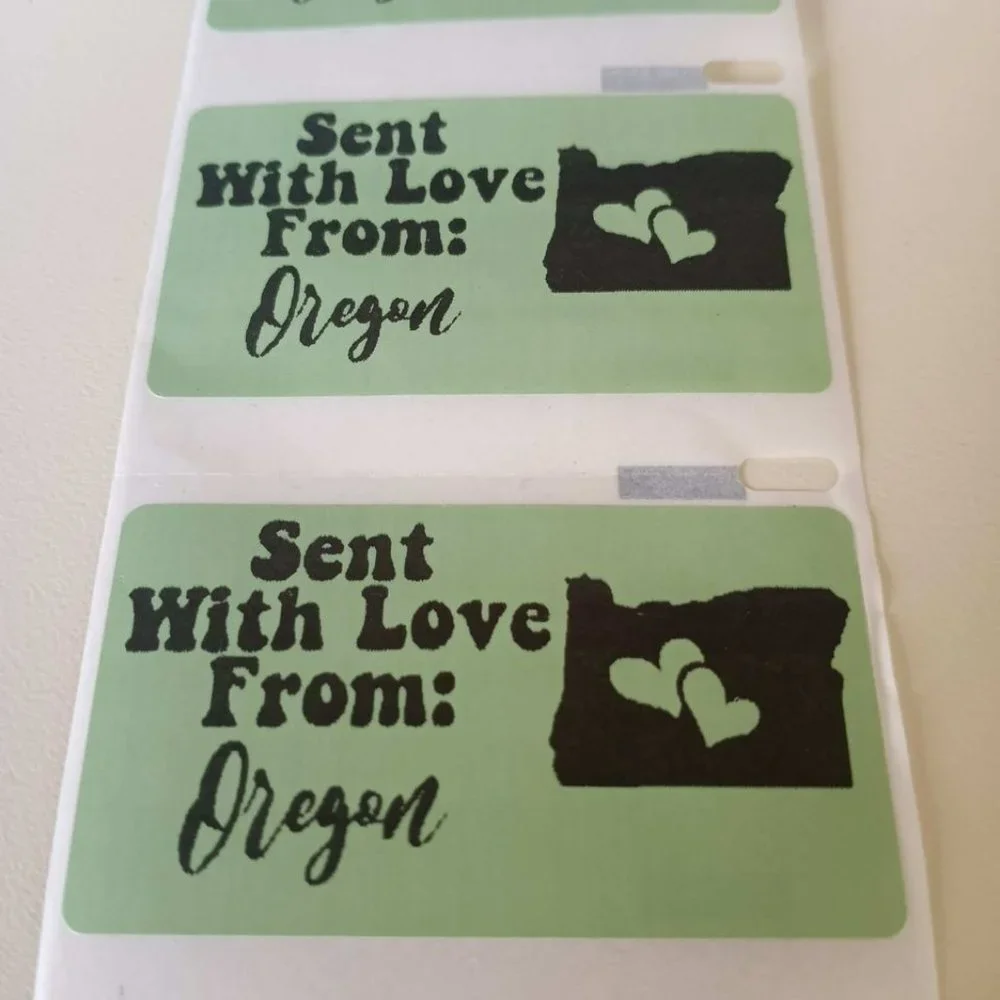 💙100 Oregon- Shipping Labels Thermal Packaging Stickers 2.25